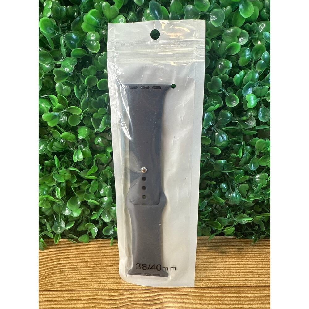 New Gray Silicone Smart Watch Band Compatible with Apple Watch 38mm 40 mm Gift